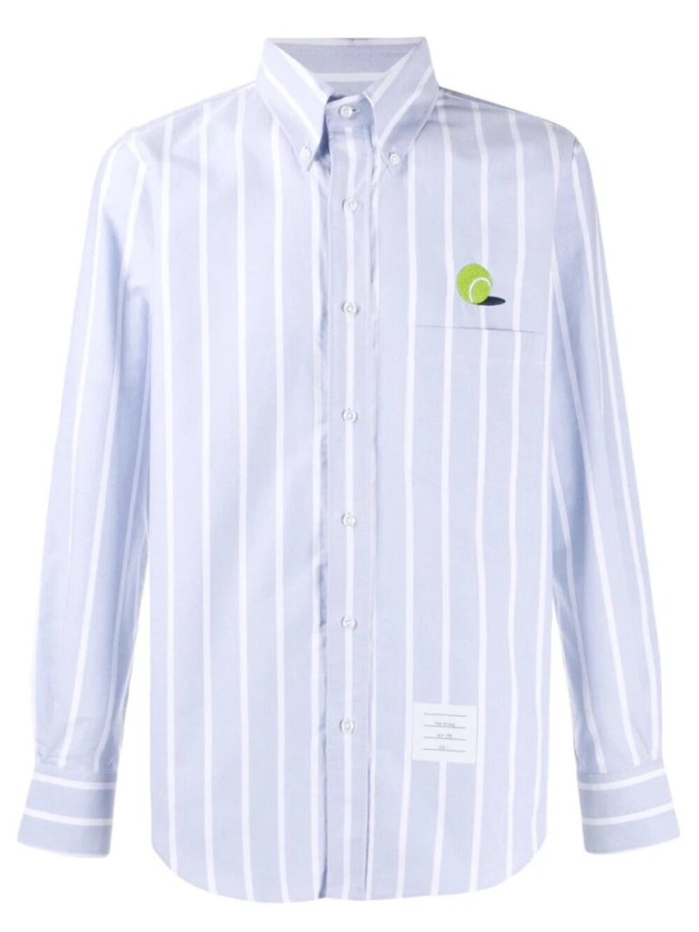 Thom Browne tennis ball embroidered stripe Oxford shirt Size XXL